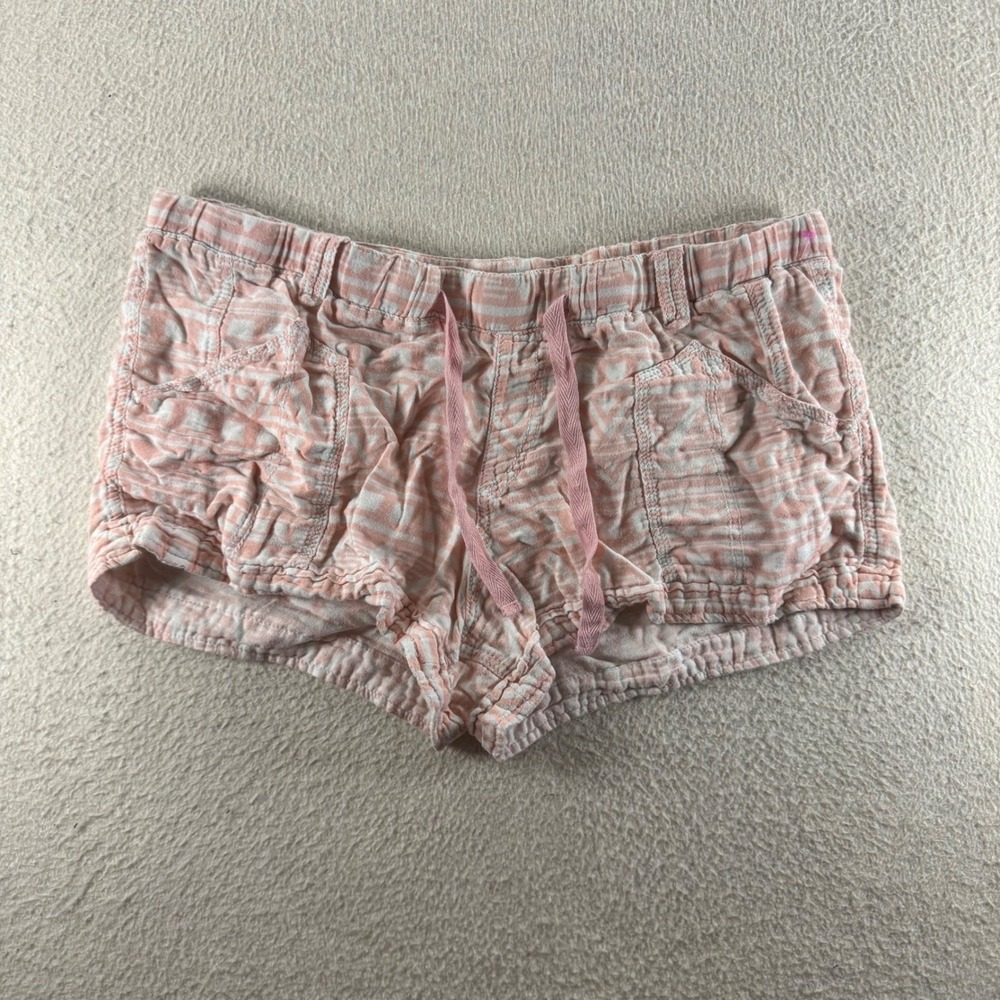 Mossimo Supply Co Shorts Womens XL Pink White Tribal Geometric Cotton Becahwear